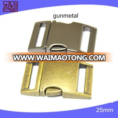 Brass gold quick release buckle manufacturer,1 inch metal buckle,metal backpack buckle